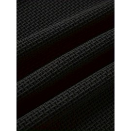 Vibrant Solid Color Waffle Knit Crew Neck T-shirt - Soft, Ultra-Casual, and Exceptionally Comfy Active Top for Men - Perfect for Summer Outdoor Adventures, Sports, and Everyday Wear