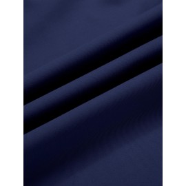 Men'S Casual Chino Pants, Rayon Blend, Non-Stretch, Solid Color, Regular Fit, with Button Detail, for All-Season Woven Flat Front Drawstring Trousers