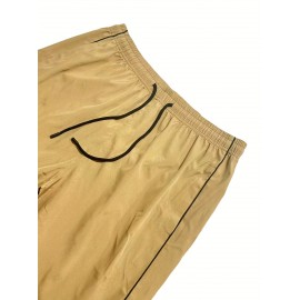 Men's Casual Loose Fit Joggers, Chic Street Style Sports Pants For Outdoor Activities