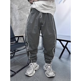 Men's Casual Loose Fit Joggers, Chic Street Style Sports Pants For Outdoor Activities