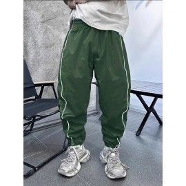 Men's Casual Loose Fit Joggers, Chic Street Style Sports Pants For Outdoor Activities