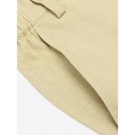 Men's Pants Slim Fit Yoga Beach Pants with Pockets Elastic Waist Lightweight Casual Pants