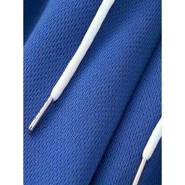 Men's Stripes Decor Sports Shorts With Drawstrings, Elastic Waist Quick-drying Shorts For Summer Daily Outdoor Basketball Sport