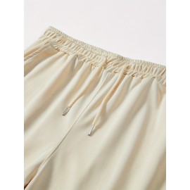 1pc Men'S Casual Polyester Shorts with Elastic Snake Print, Knitted Summer Beachwear, Regular Fit Trendy Outerwear