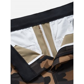 Men's Cotton Cargo Shorts With Pockets, Fashion Multi-pocket Zip Up Shorts For Summer Outdoor