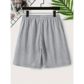 They Who Stand Print, Men's Breathable Drawstring Pants, Loose Casual Waist Simple Style Comfy Shorts For Spring Summer Outdoor Fitness Cycling Climbing Mountain Holiday Daily Commute Dates Sports Workout Trousers