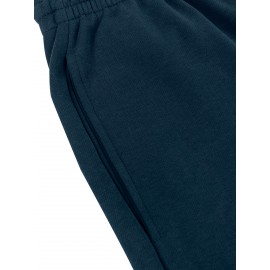 1pc Halloween Pumpkin Smile Print Men'S Casual Cotton Blend Shorts, Slight Stretch Knit Fabric, Regular Fit Sports Shorts