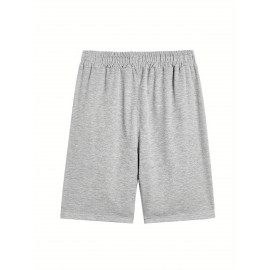 Men's Casual Drawstring Shorts - Comfy Polyester, Printed Design for Summer Sports & Beach Wear